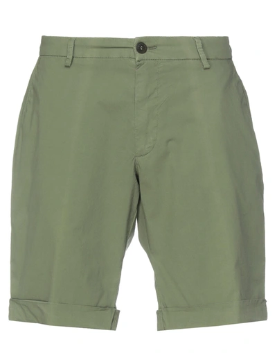 Shop Michael Coal Man Shorts & Bermuda Shorts Military Green Size 31 Cotton, Elastane