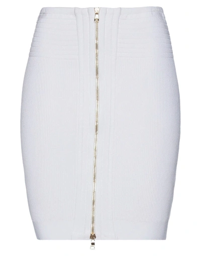 Shop Balmain Mini Skirts In White