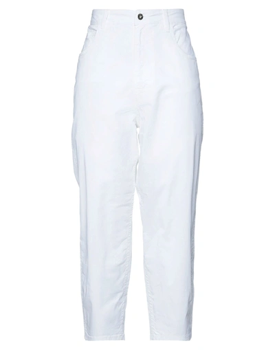 Shop Cycle Woman Pants White Size 27 Cotton, Elastane