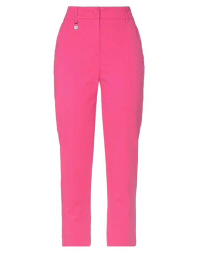 Shop Blumarine Woman Pants Fuchsia Size 4 Cotton, Polyamide, Elastane In Pink