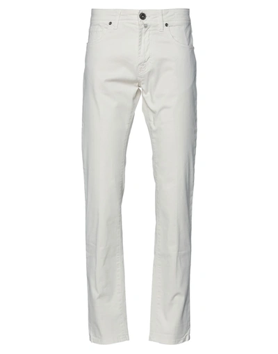 Shop Adaptation Man Pants Ivory Size 30 Cotton, Rubber In White