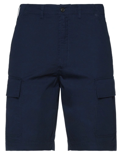 Shop Universal Works Man Shorts & Bermuda Shorts Midnight Blue Size 28 Cotton