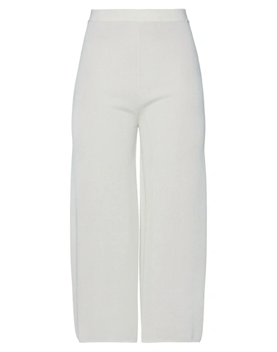 Shop Gentryportofino Woman Cropped Pants Ivory Size 10 Viscose, Polyester In White