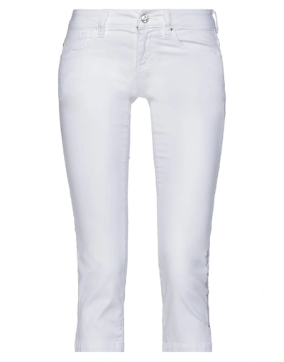 Shop Ean 13 Woman Cropped Pants White Size 12 Cotton, Elastane