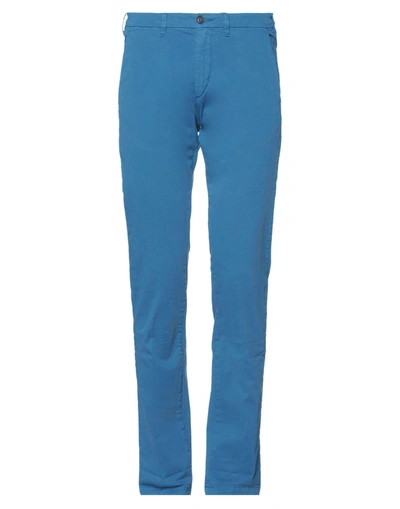 Shop 40weft Man Pants Pastel Blue Size 34 Cotton, Elastane