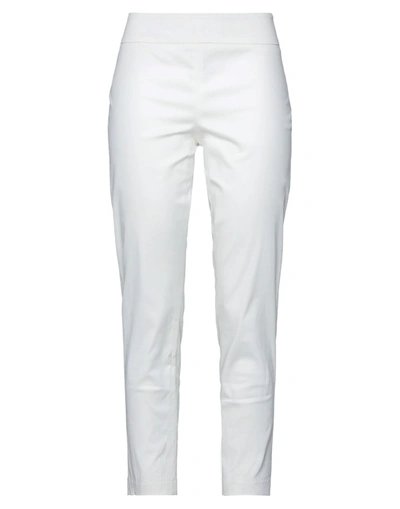 Shop Pianurastudio Woman Pants White Size 10 Cotton, Elastane