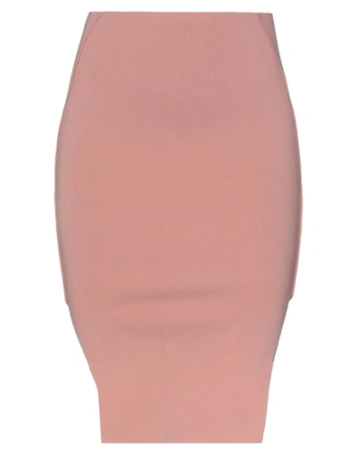 Shop Rick Owens Woman Midi Skirt Pastel Pink Size S Viscose, Polyester, Polyamide, Elastane