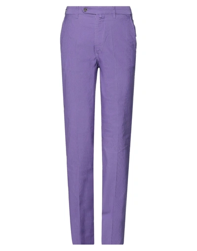 Shop Addiction Man Pants Purple Size 38 Cotton