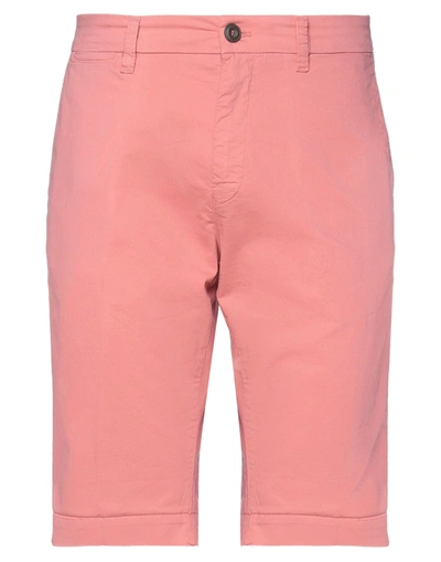 Shop Mason's Man Shorts & Bermuda Shorts Salmon Pink Size 40 Cotton, Elastane