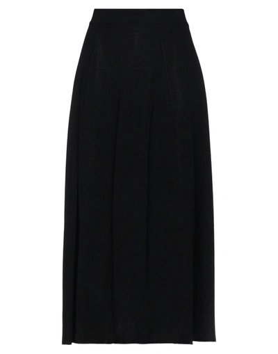 Shop Gentryportofino Woman Midi Skirt Black Size 6 Viscose, Polyester