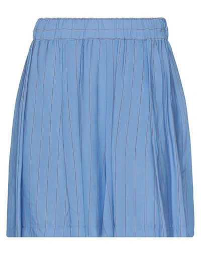 Shop Paola Prata Woman Shorts & Bermuda Shorts Azure Size M Viscose In Blue
