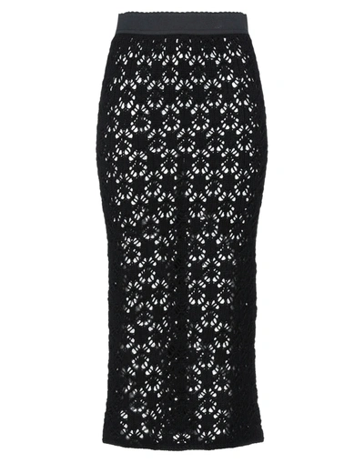 Shop Dolce & Gabbana Woman Midi Skirt Black Size 12 Virgin Wool