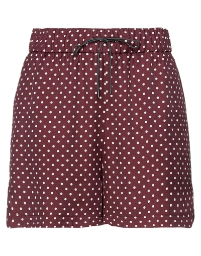 Fabiana Filippi Woman Shorts & Bermuda Shorts Burgundy Size 2 Viscose, Silk In Red