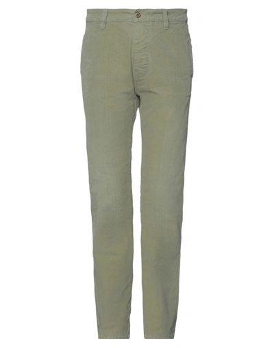 Shop Nudie Jeans Co Man Pants Military Green Size 27w-32l Organic Cotton