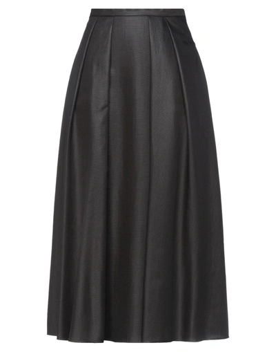 Shop Fabiana Filippi Woman Maxi Skirt Dark Brown Size 8 Cotton, Acetate