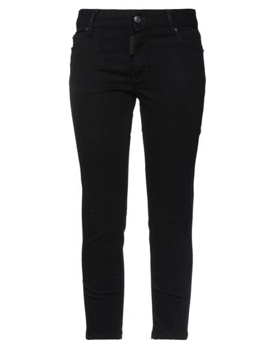 Dsquared2 Denim Cropped In Black