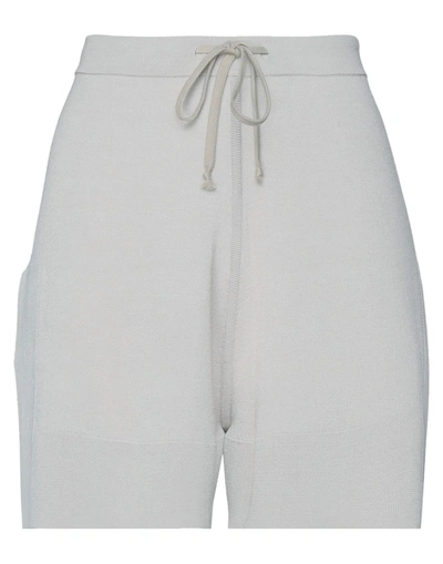 Rick Owens Woman Shorts & Bermuda Shorts Light Grey Size S Virgin Wool, Polyamide, Elastane In Grey