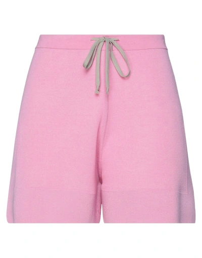 Shop Rick Owens Woman Shorts & Bermuda Shorts Pink Size S Virgin Wool, Polyamide, Elastane