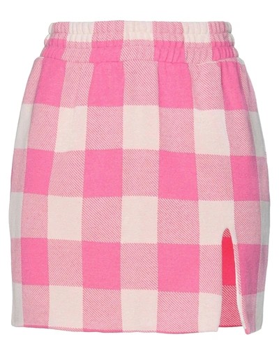 Shop Haveone Woman Mini Skirt Fuchsia Size M Polyester, Cotton, Elastane In Pink