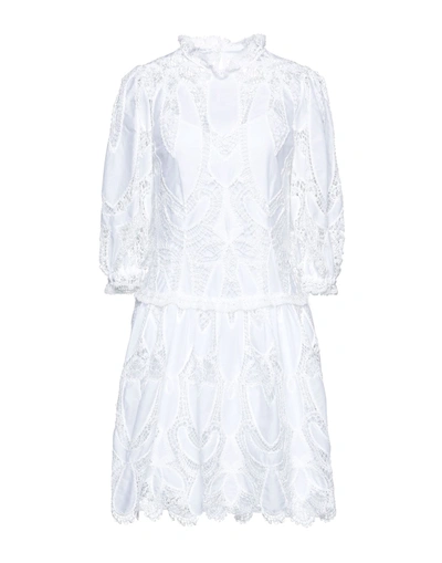 Shop Alberta Ferretti Woman Mini Dress White Size 6 Cotton