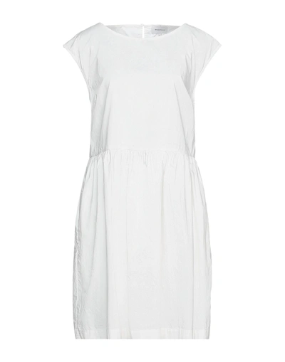 Shop Woolrich Woman Short Dress White Size Xs Cotton