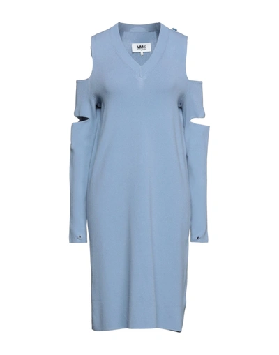 Mm6 Maison Margiela Midi Dresses In Blue
