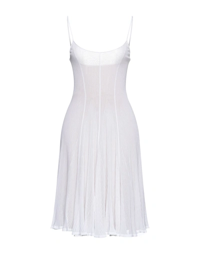 Shop Dsquared2 Woman Midi Dress White Size Xs Viscose, Polyamide