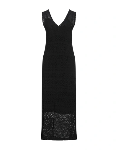 Shop Beatrice B Beatrice .b Woman Long Dress Black Size 8 Cotton, Polyester