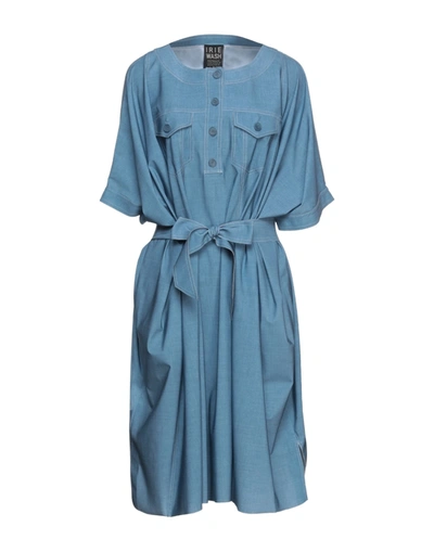 Shop Irie Wash Irié Wash Woman Midi Dress Slate Blue Size Onesize Polyamide, Elastane