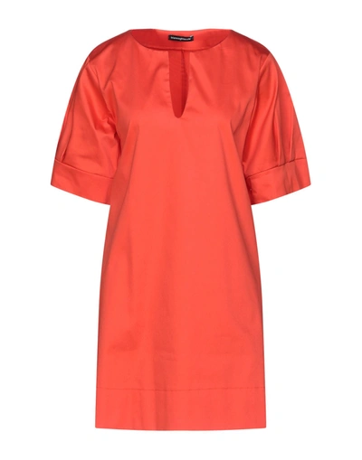 Shop Biancoghiaccio Short Dresses In Orange