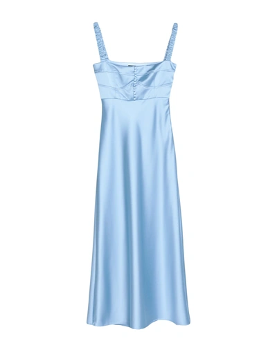 Shop Anna October Midi Dresses In Sky Blue