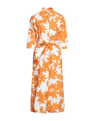 Shop Xacus Long Dresses In Orange