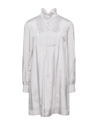 Shop Alexa Chung Alexachung Woman Mini Dress Light Grey Size 4 Viscose