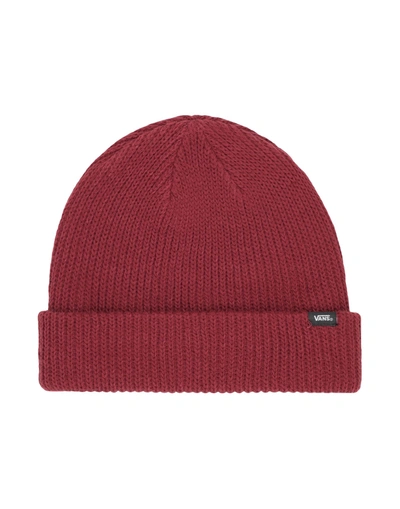 Shop Vans Wm Core Basic Wmns B Woman Hat Burgundy Size Onesize Acrylic In Red