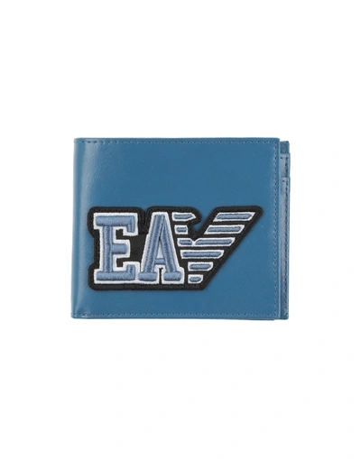 Shop Emporio Armani Wallets In Slate Blue