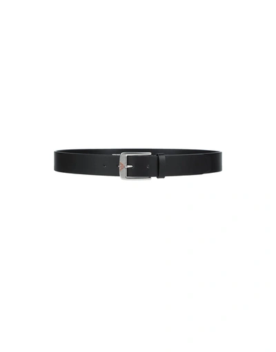 Shop Emporio Armani Man Belt Black Size 42 Bovine Leather, Polyurethane