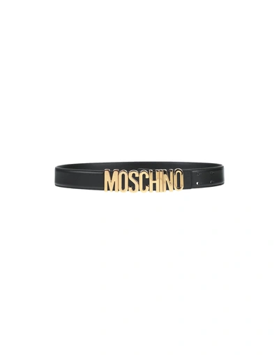 Shop Moschino Man Belt Black Size 32 Soft Leather