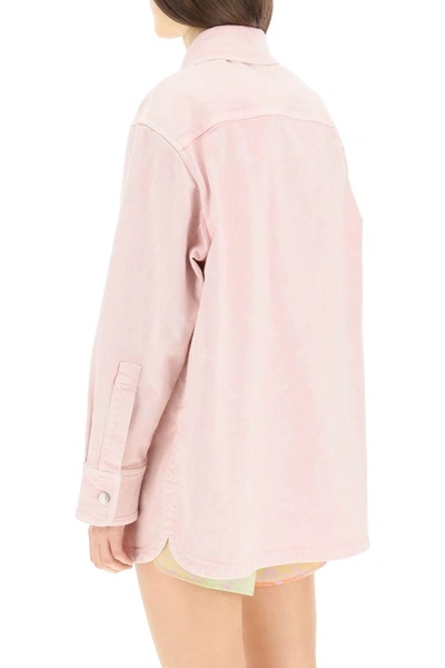 Shop Stella Mccartney Denim Overshirt In Pink