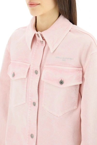 Shop Stella Mccartney Denim Overshirt In Pink