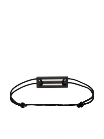 Shop Le Gramme Le 1.7 Cord Bracelet In Black