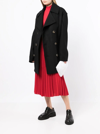 Toogood The Acrobat Double-breasted Coat In Black