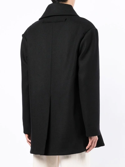 Shop Toogood The Acrobat Double-breasted Coat In Black