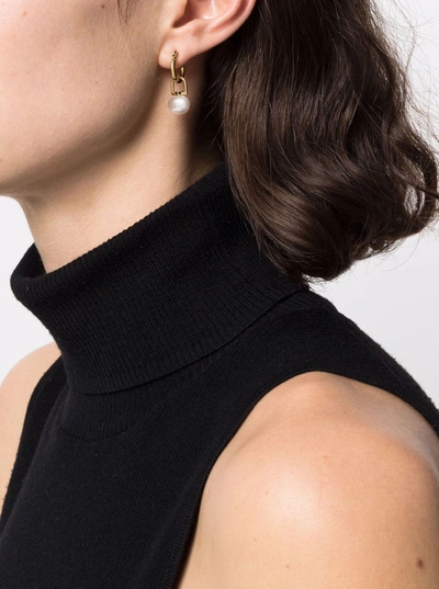 Maria Black Glam Charm Pearl Single Earring In Gold
