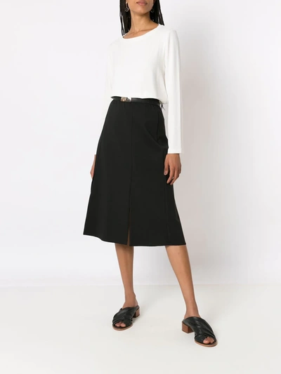 Shop Alcaçuz Alpino A-line Midi Skirt In Black