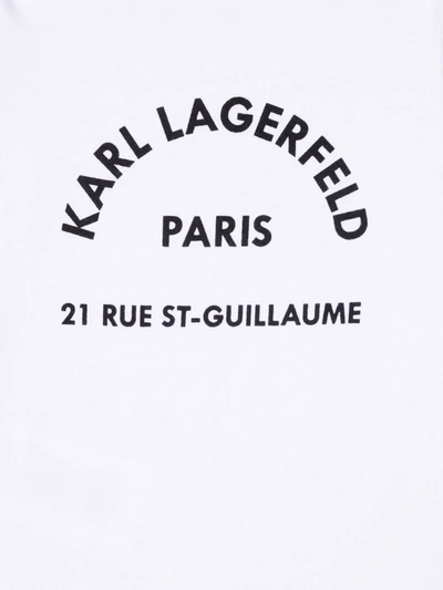 Shop Karl Lagerfeld Graphic-print Bodysuit In White