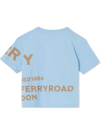 Shop Burberry Horseferry Print Cotton T-shirt In Blue