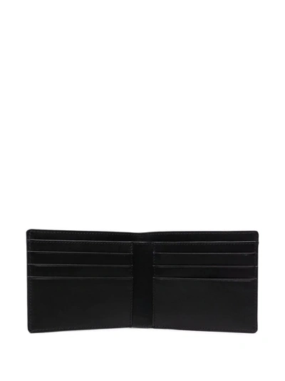 Apc Logo Print Leather Billfold Wallet In Black