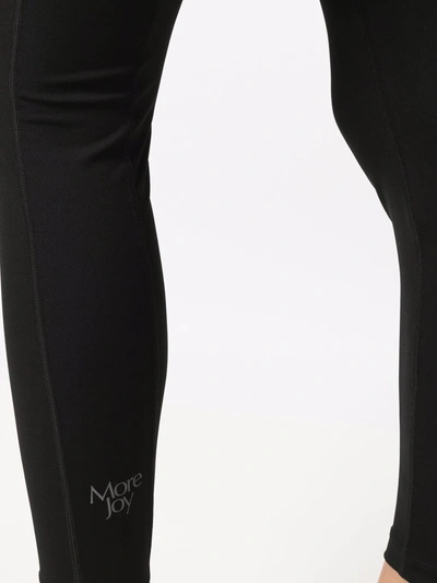 Shop More Joy Logo-print Leggings In Black