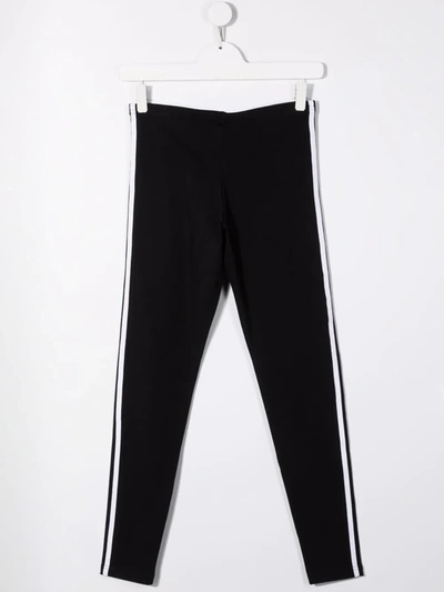 Shop Adidas Originals Teen Adicolor 3-stripes Cotton Leggings In Black