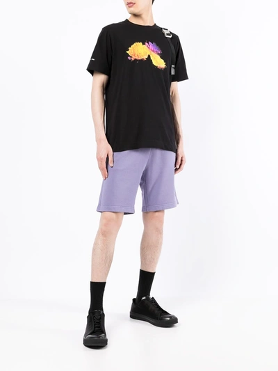 Shop Alyx Logo-print Shorts In Purple